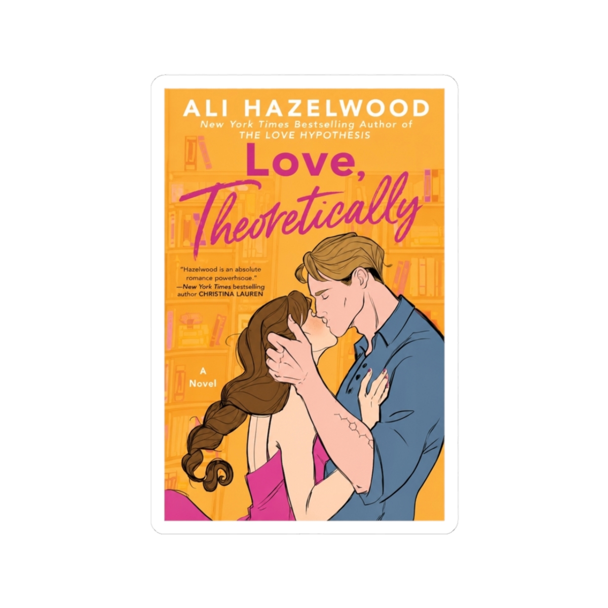 Love Theoretically Ali Hazelwood Book Sticker - Official stickers merchandise